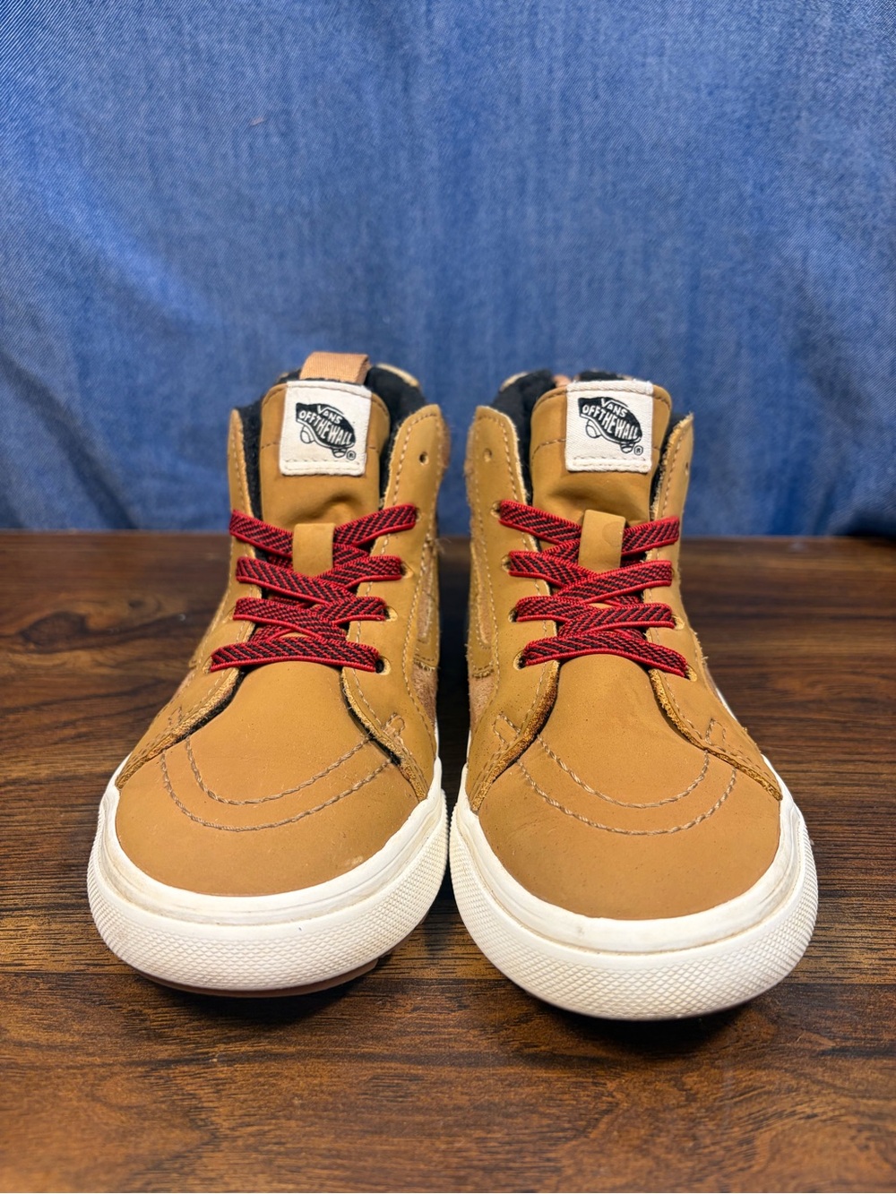 Vans Sk8-Hi MTE Toddler Size 10 Brown Leather Suede High Top Zip Winter Shoes